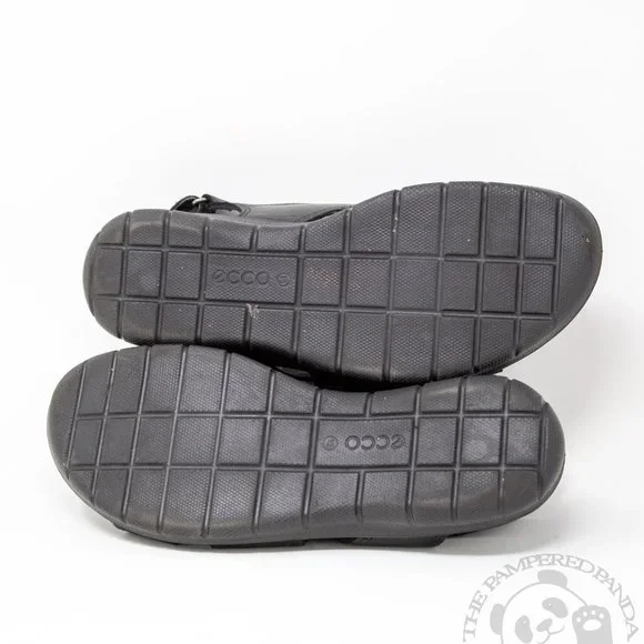 Ecco Sandals Black Leather Slingback Comfort Hook Loop Womens Size 37 P21401316 - Picture 5 of 6